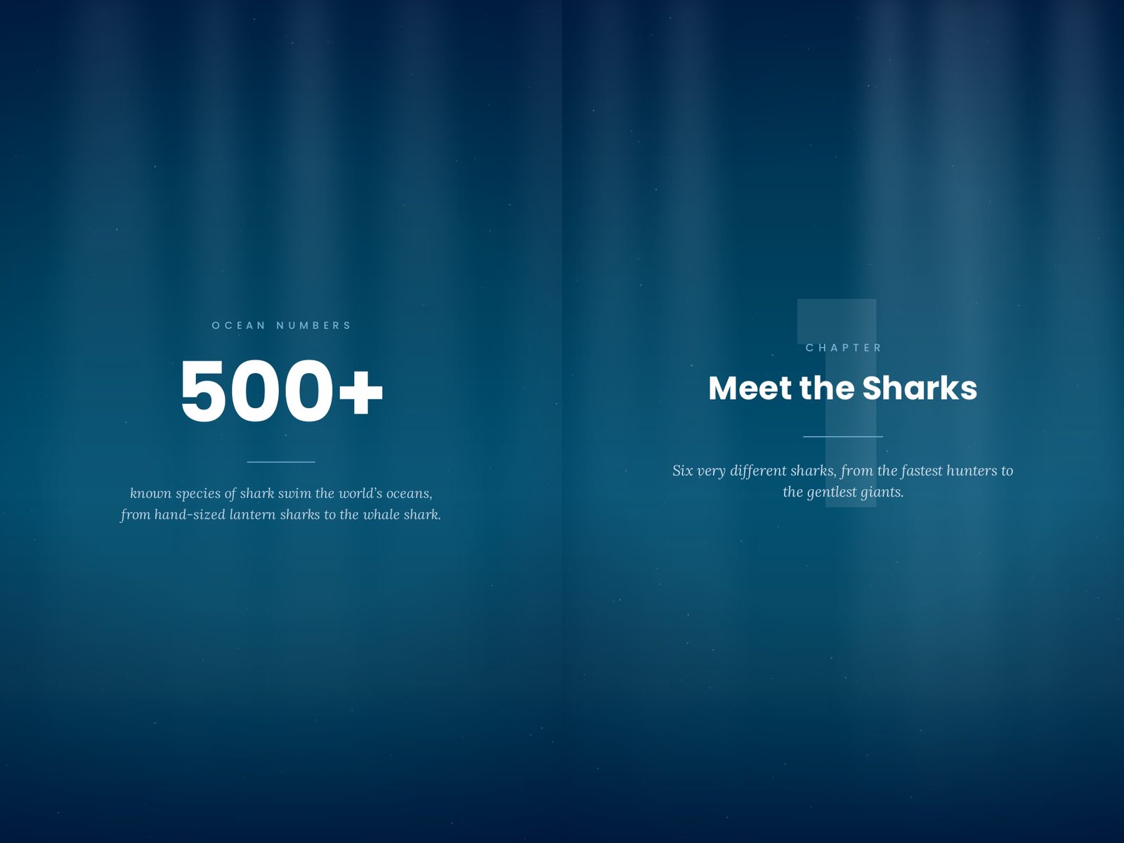 Every chapter opens with an ocean number and a full-page title.